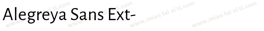 Alegreya Sans Ext字体转换
